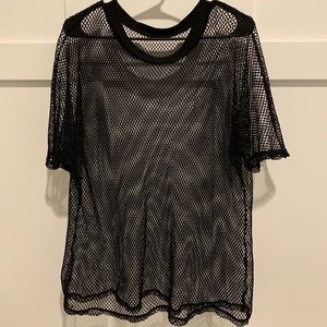 Iheartraves mesh oversized T-shirt